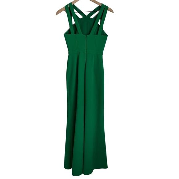 BCBG Max Azria Cut Out Maxi Dress Green 0 - Picture 6 of 11